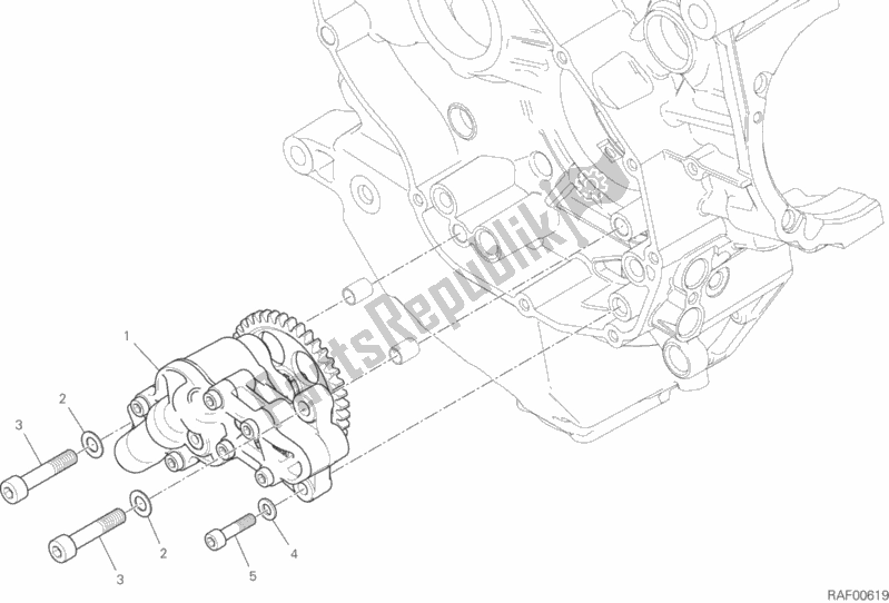 Todas as partes de Bomba De óleo do Ducati Diavel 1260 S 2019